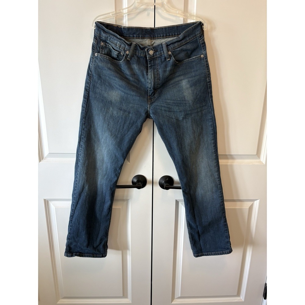 Levi's 513 Slim Fit Zip Fly Straight Denim Jeans 34X30 Men's Blue